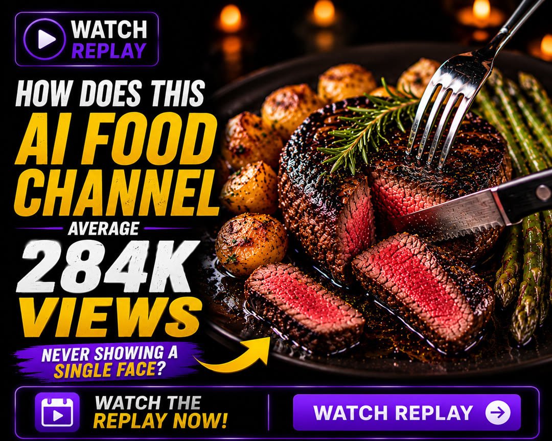 AI Food Channel — 284K avg, no face — replay graphic