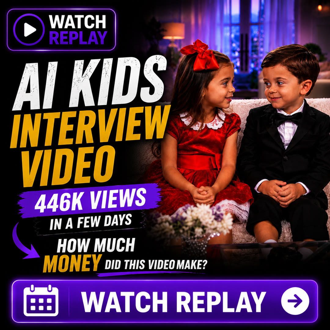 AI Kids Interview — 446K views — replay graphic